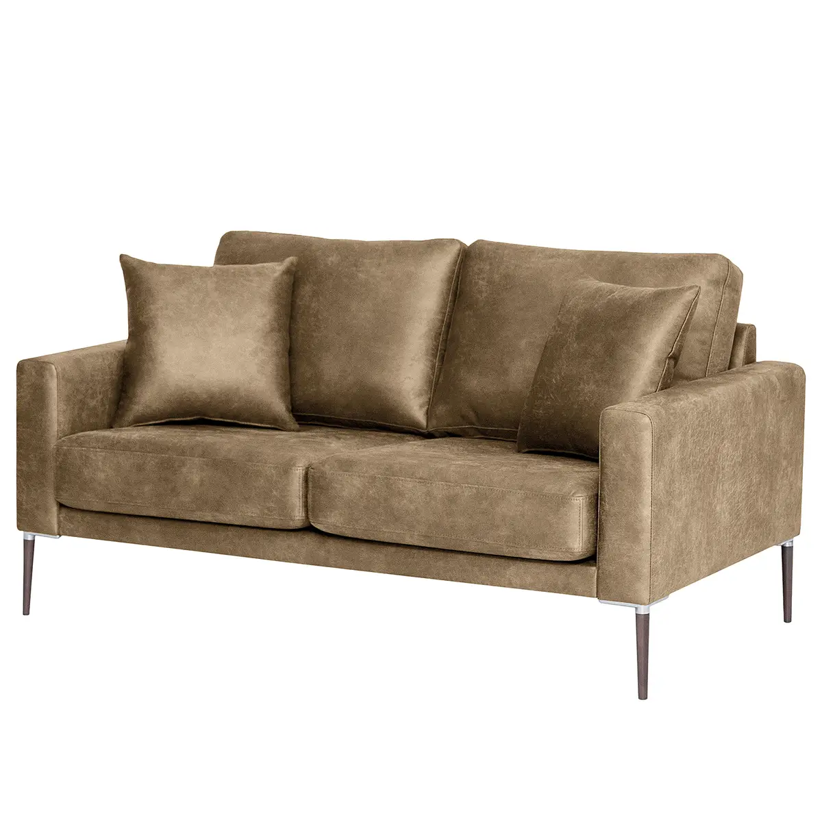2-Sitzer Sofa Braun Microfaser Yaka | Braun