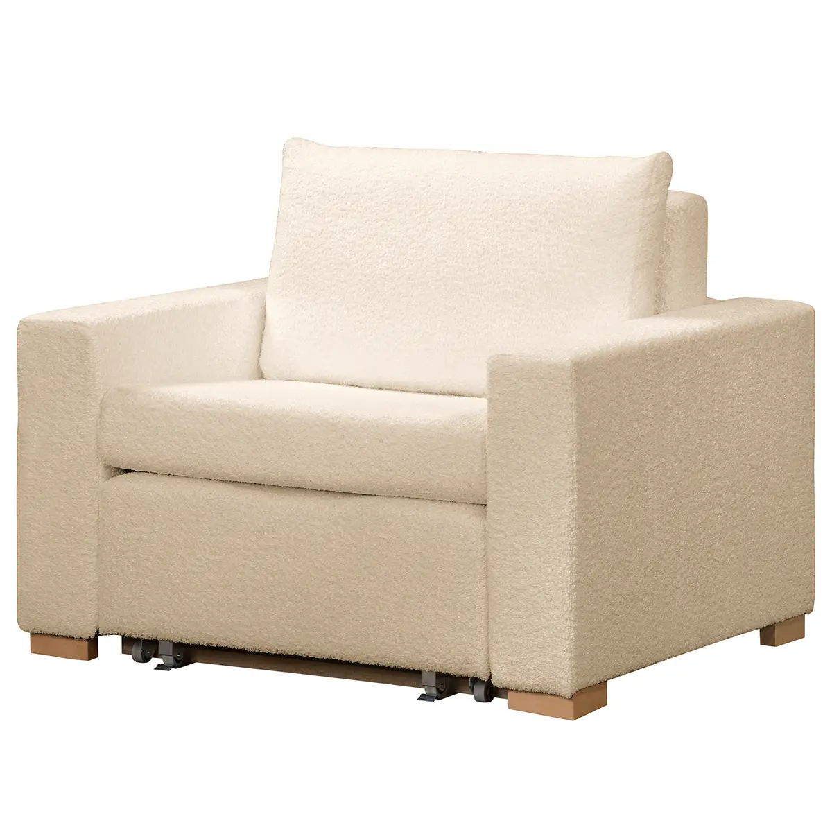 Schlafsessel Basic Beige/Beige Bouclé Stoff Abby | Beige