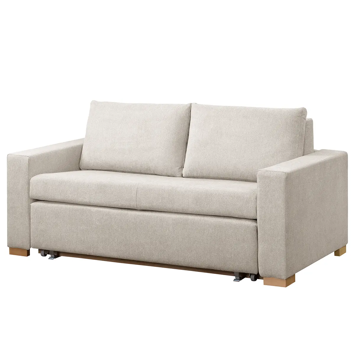 Schlafsofa Basic Beige/Silbergrau Strukturstoff Rima 173cm