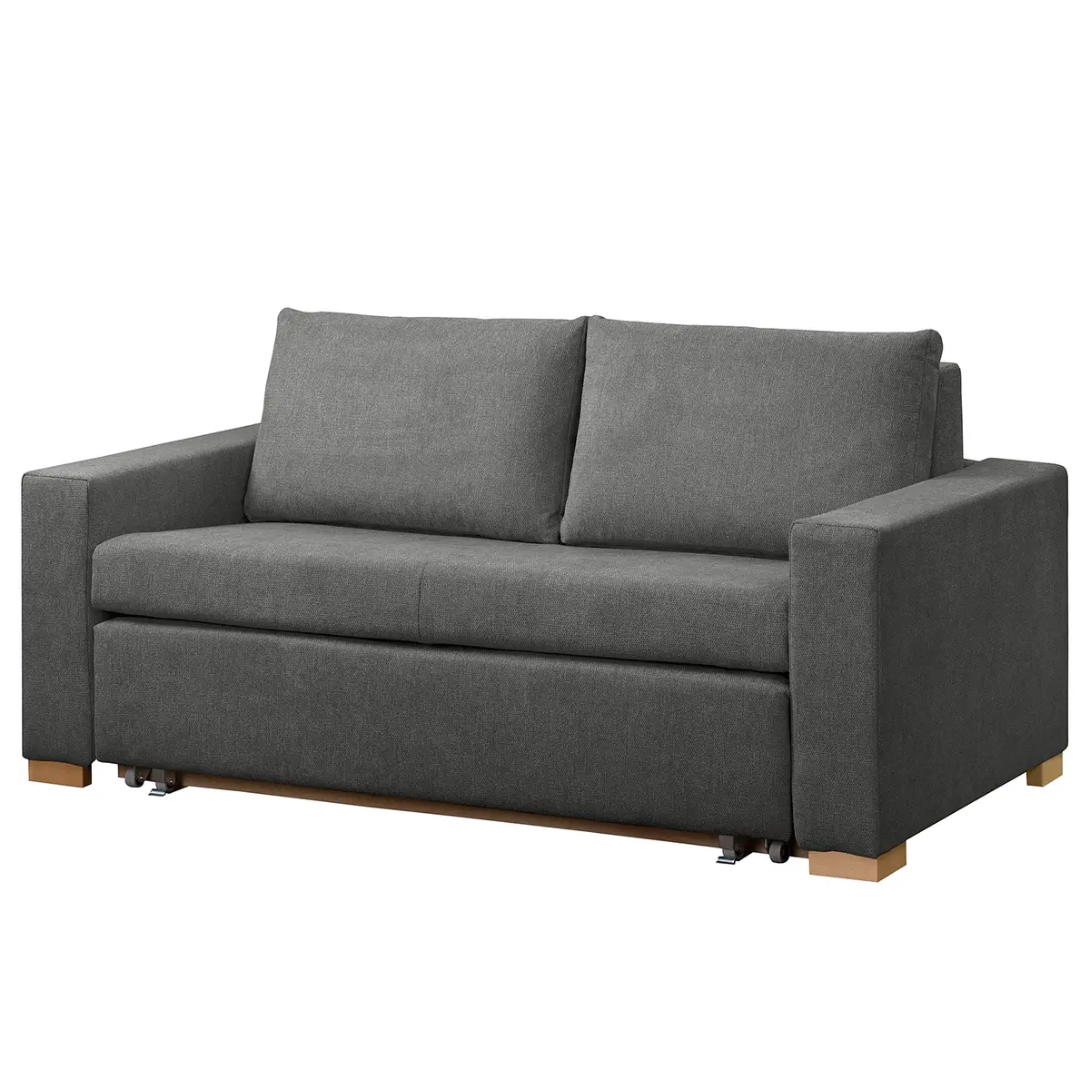 Schlafsofa Basic Grau/Graubraun Strukturstoff Rima 173cm mit