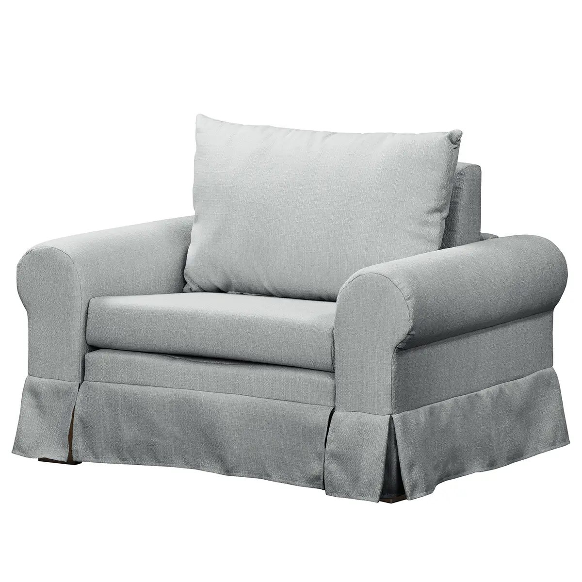 Schlafsessel Country mit Husse Grau/Platin Webstoff Polia