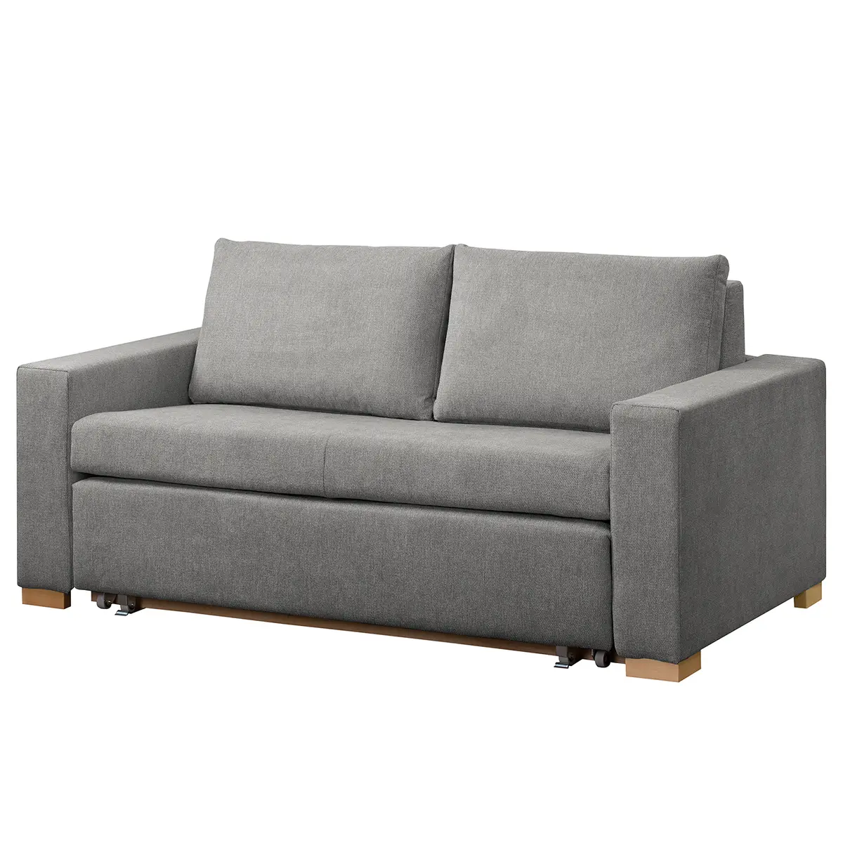 Schlafsofa Basic Grau/Grau Strukturstoff Rima 193cm | Grau