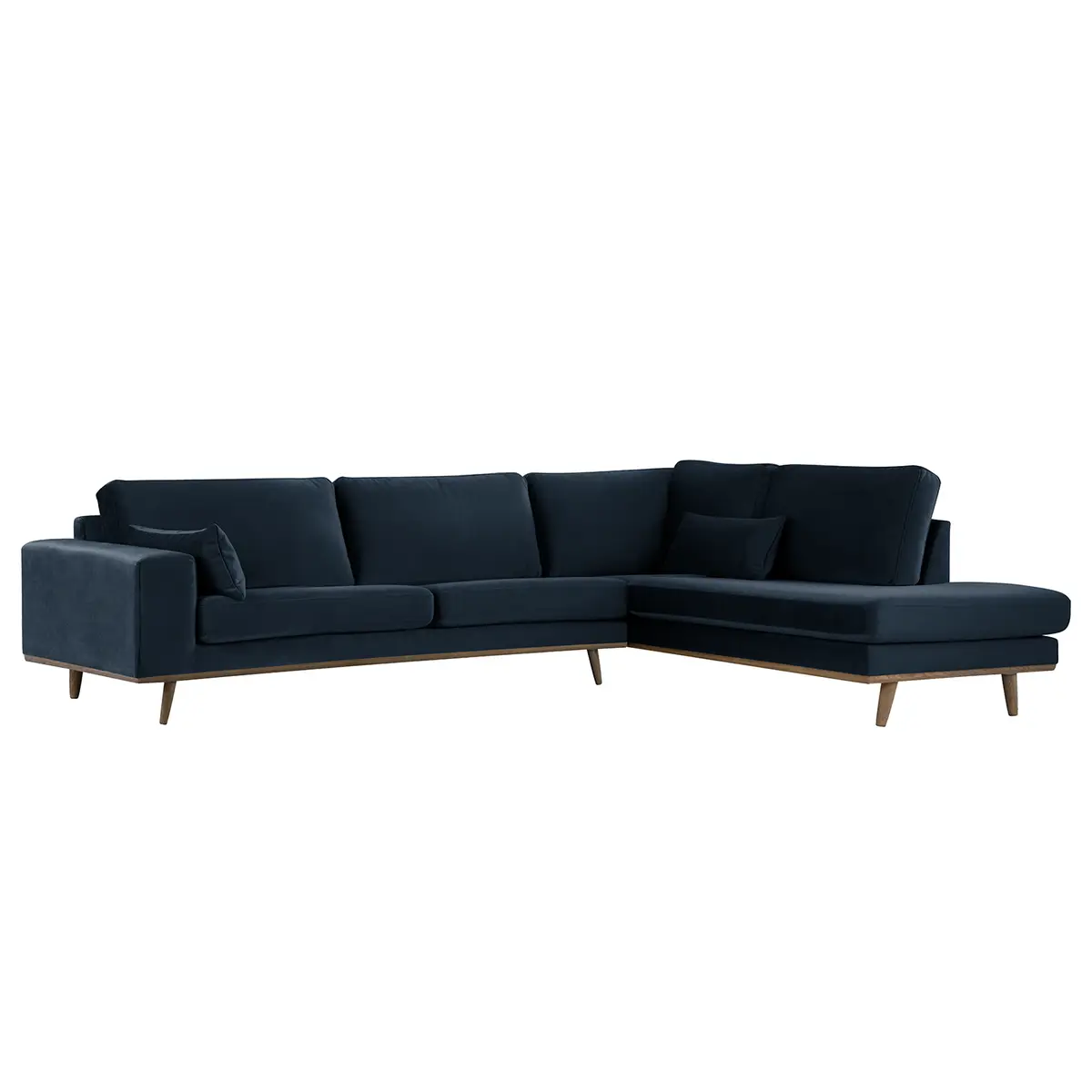 Ecksofa mit Ottomane Sadia | Blau