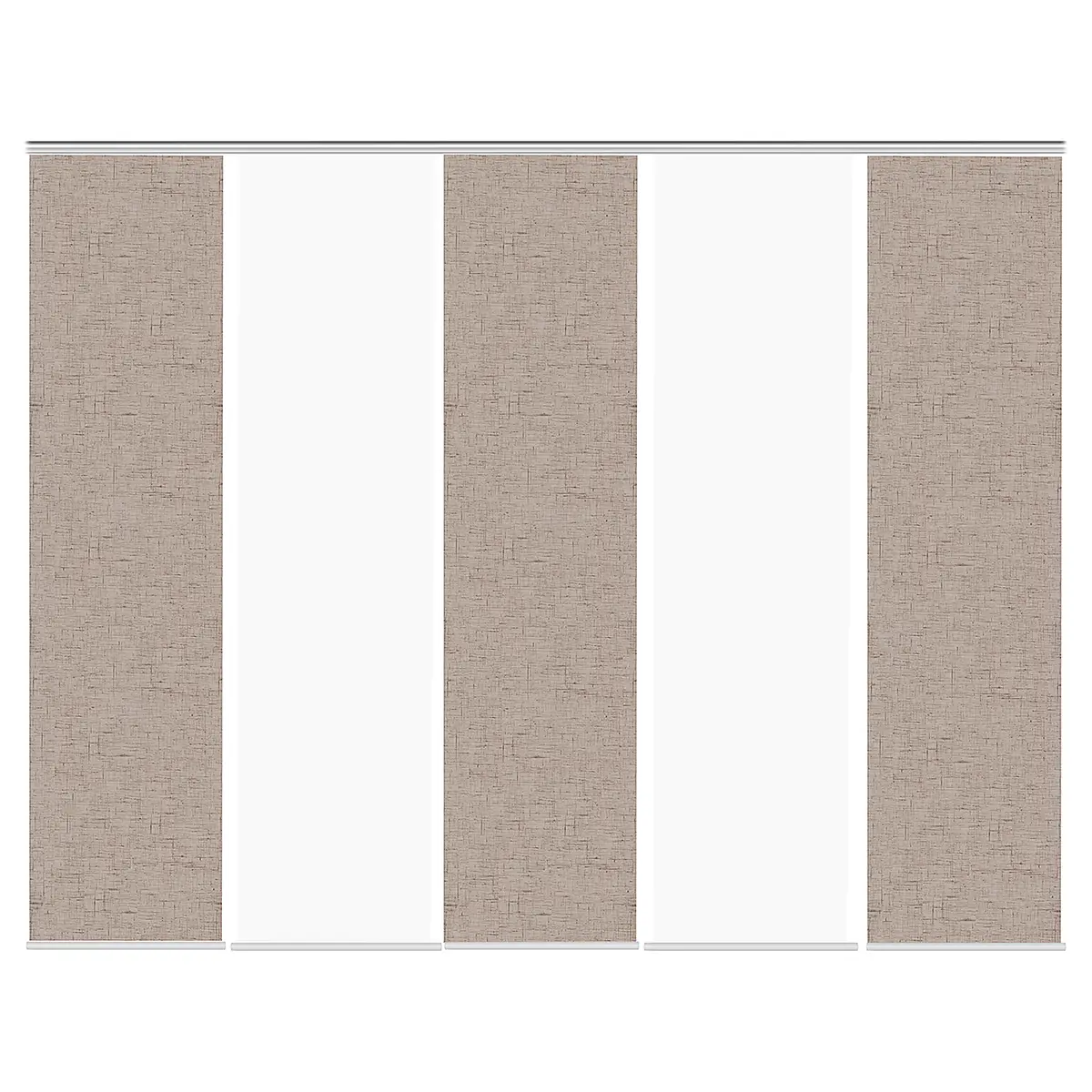 Schiebevorhang Pive 60 x 245cm Beige/Beige 5er Set | Beige
