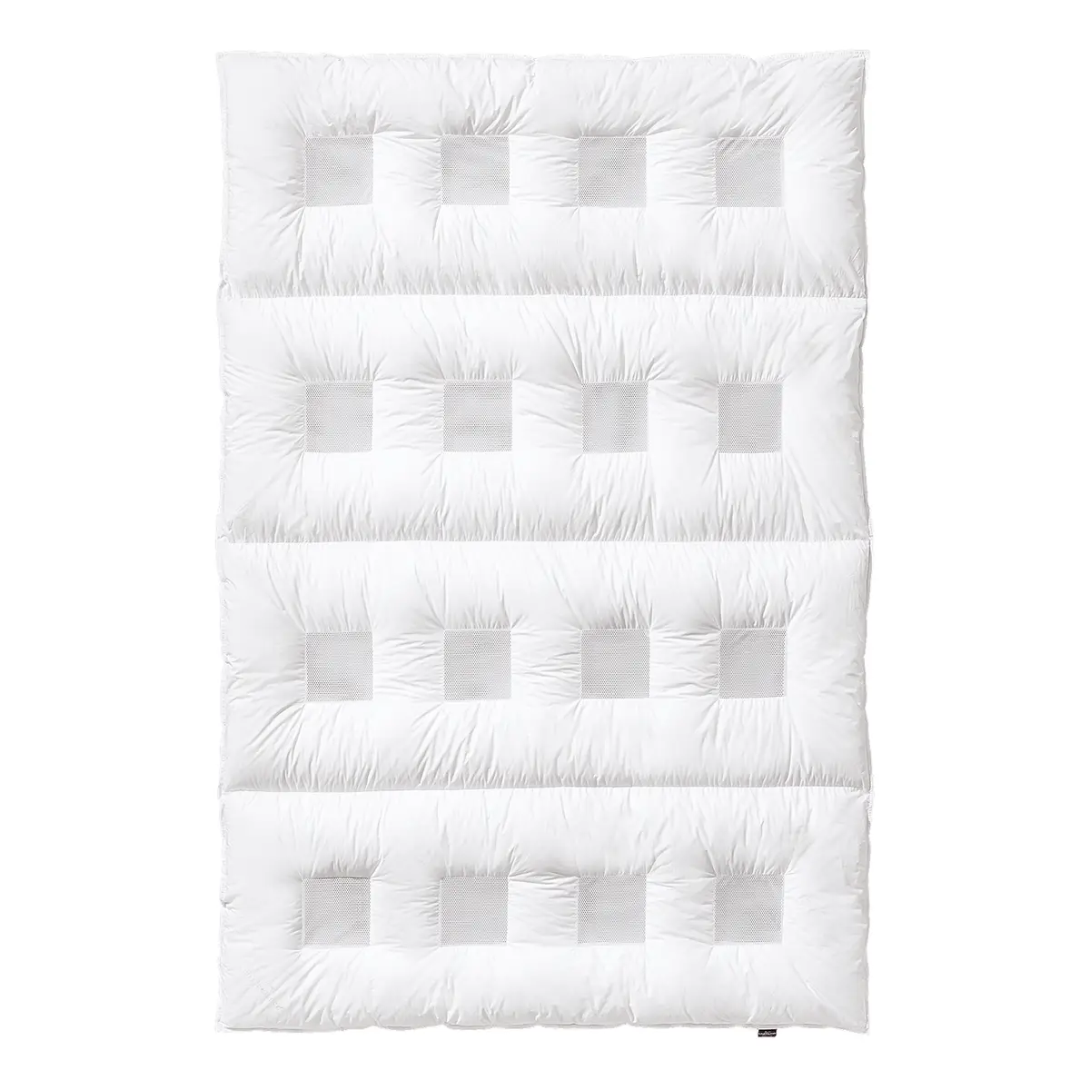 Daunenbettdecke Medium 135 x 200cm Weiß Baumwollstoff | Weiß