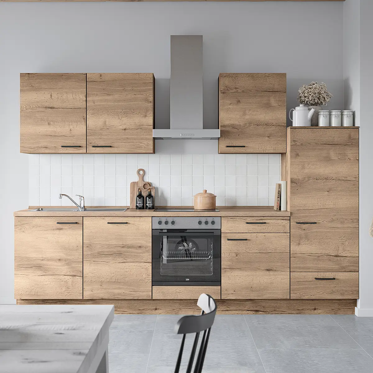 Küchenzeile Structura Kombi C | Holztöne