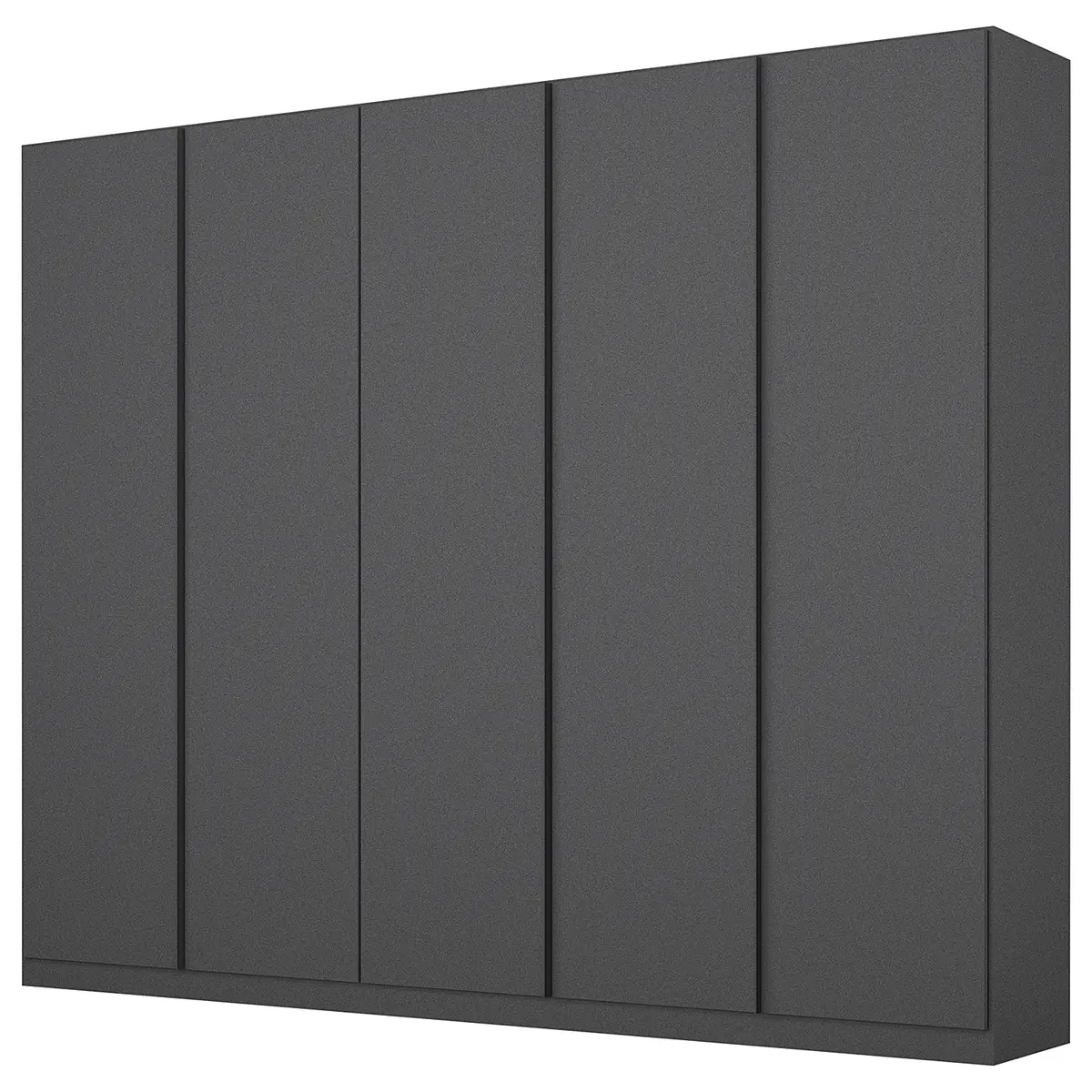 Drehtürenschrank 226cm Grau/Graumetallic Basic | Grau