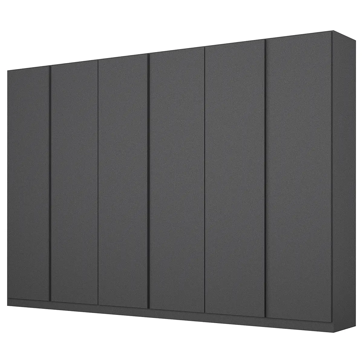 Drehtürenschrank 271cm Grau/Graumetallic Basic | Grau