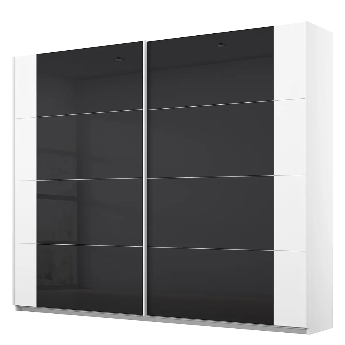 Schwebetürenschrank Artemis 226cm Weiß/Graphit/Weiß | Weiß