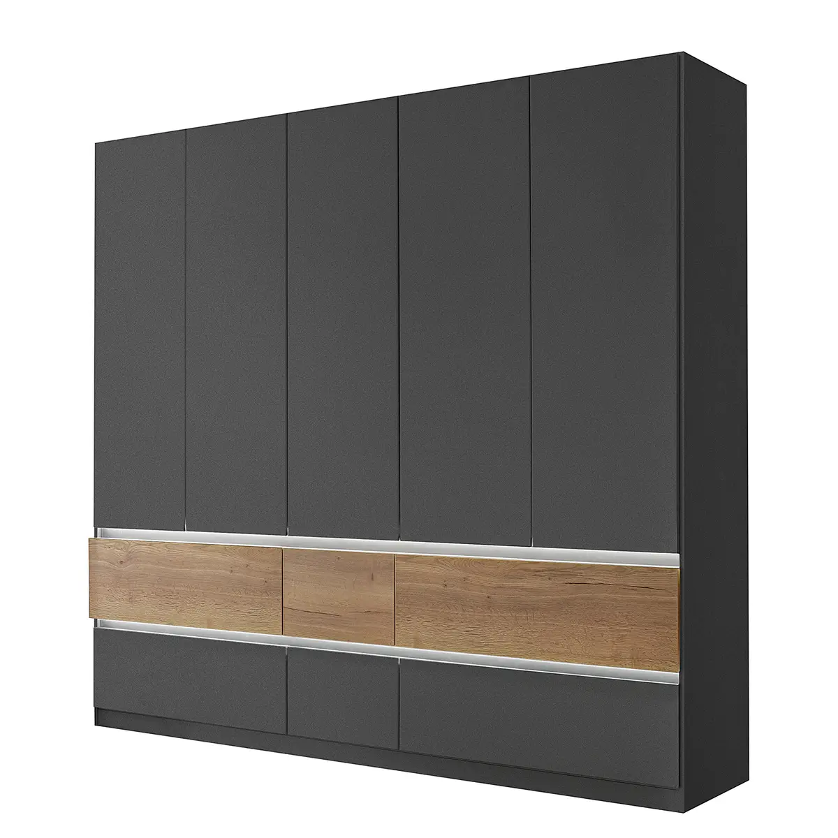 Drehtürenschrank Winnipeg | Grau