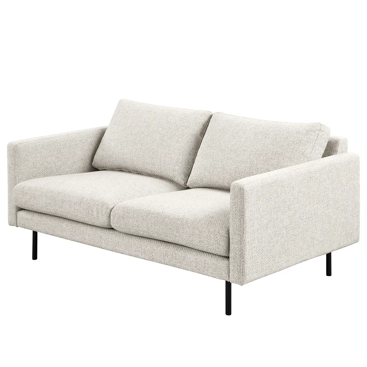 2-Sitzer Sofa Beige Strukturstoff Foxy | Beige