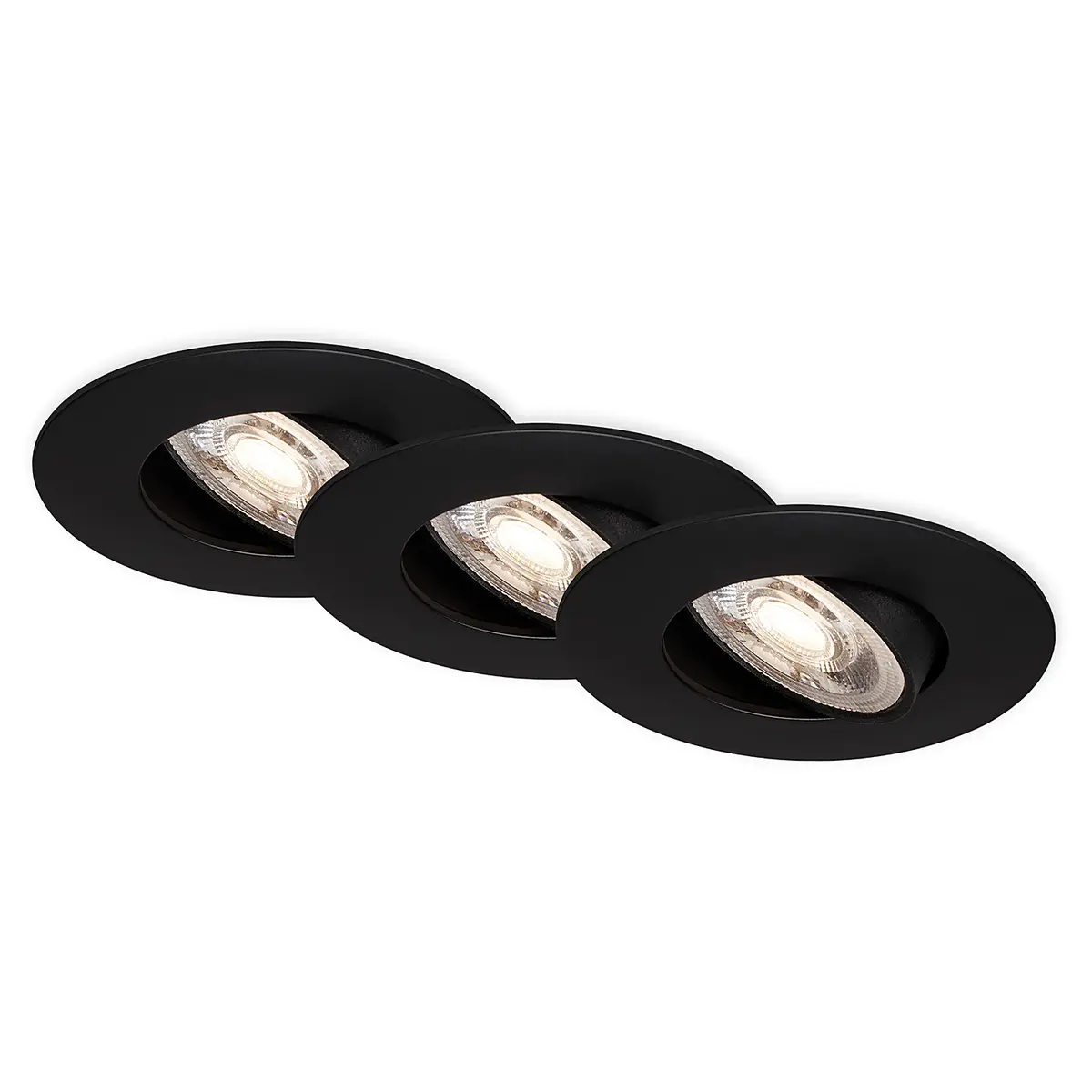 LED-Einbauleuchte Toraco | Schwarz