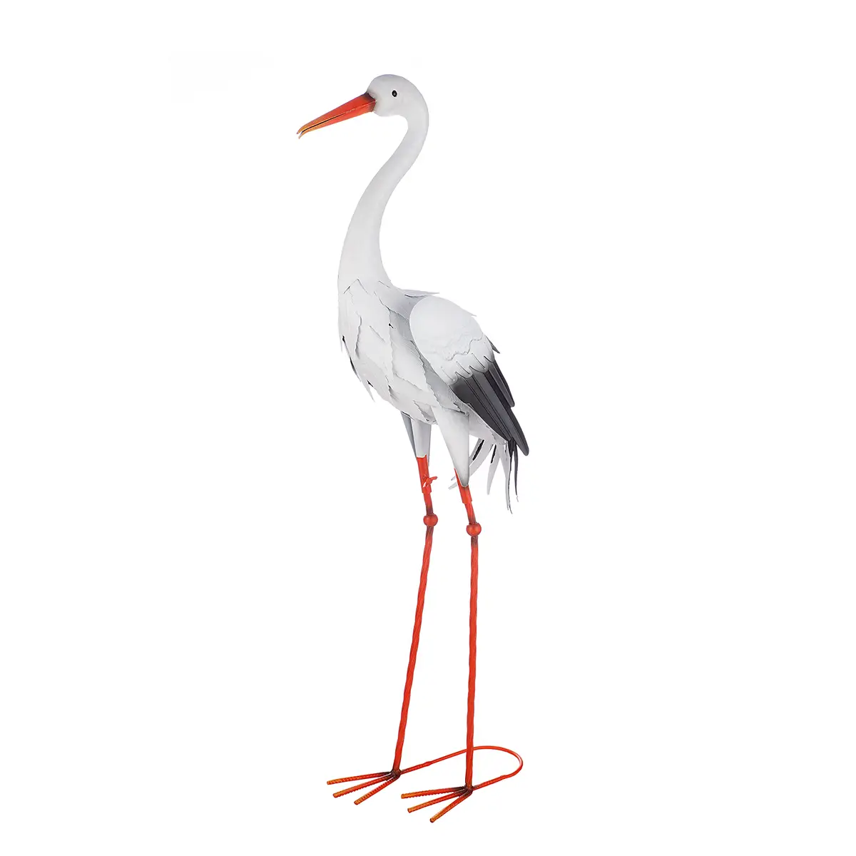 Skulptur Storch | Weiß