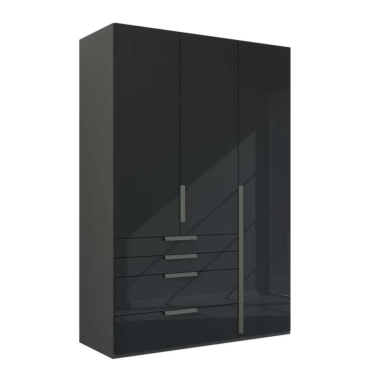 Drehtürenschrank Purisma Glastüren Typ B 151cm Grau/Graphit