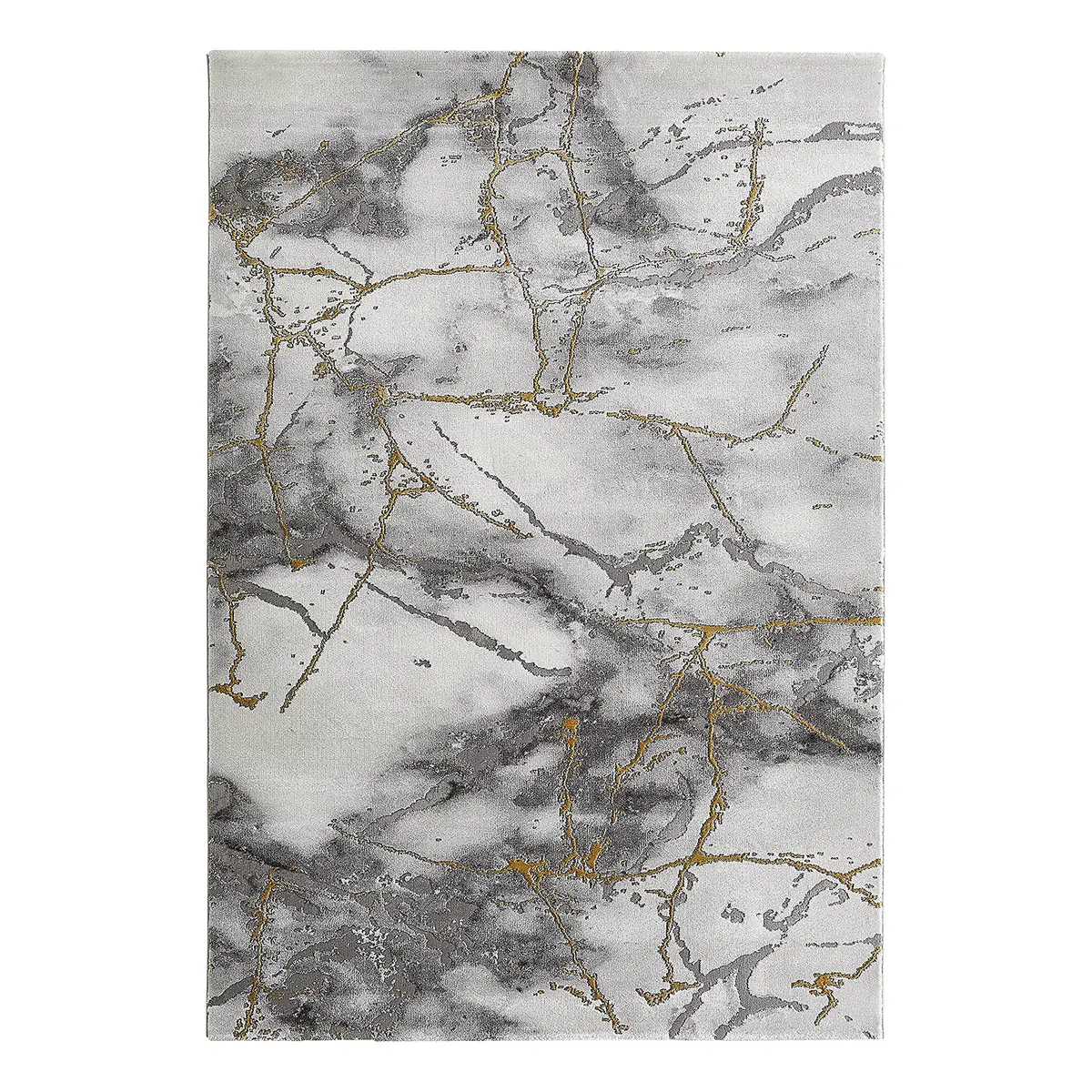 Kurzflorteppich Pico Grau/Grau/Gold 80 x 150cm | Grau