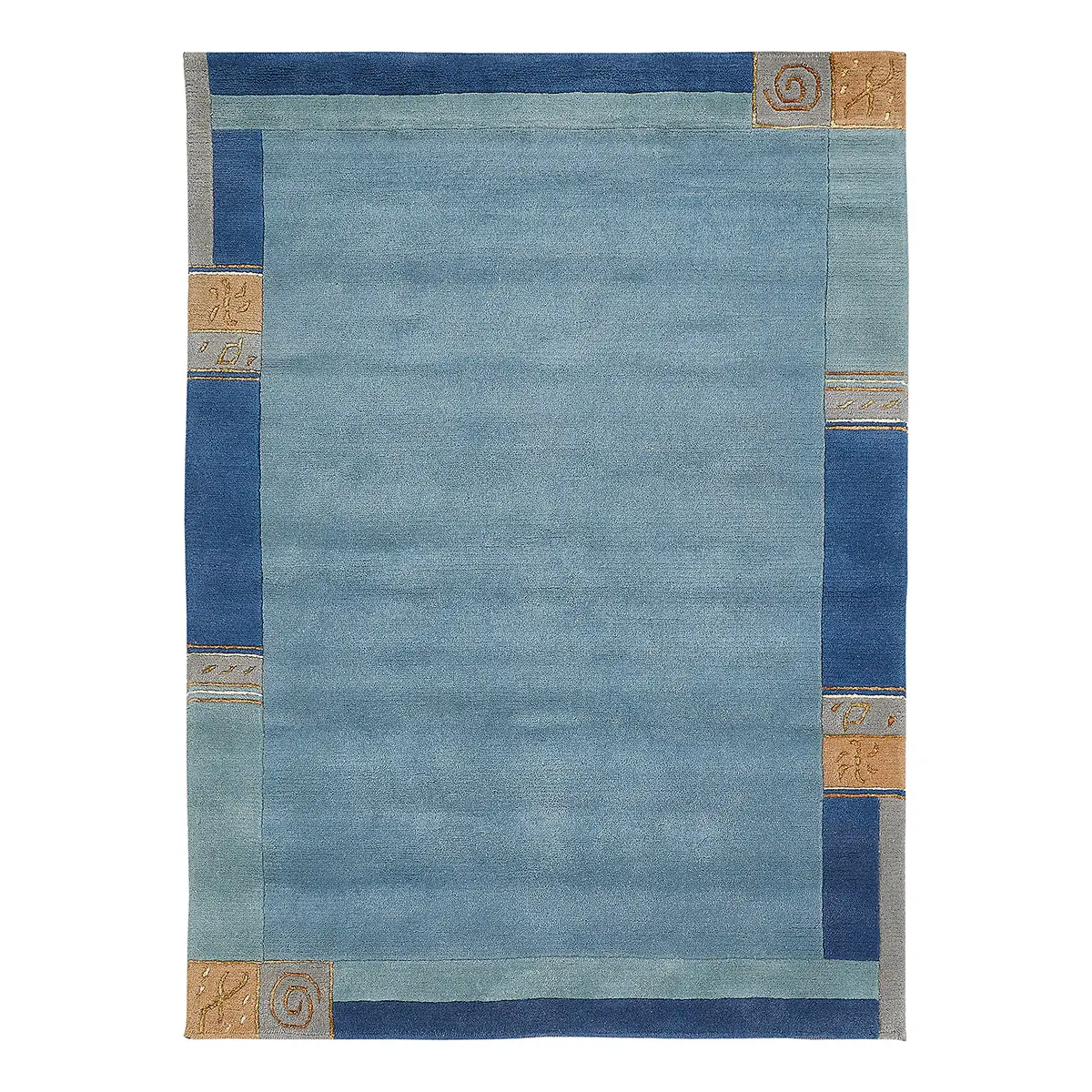 Wollteppich Sola Typ A | Blau