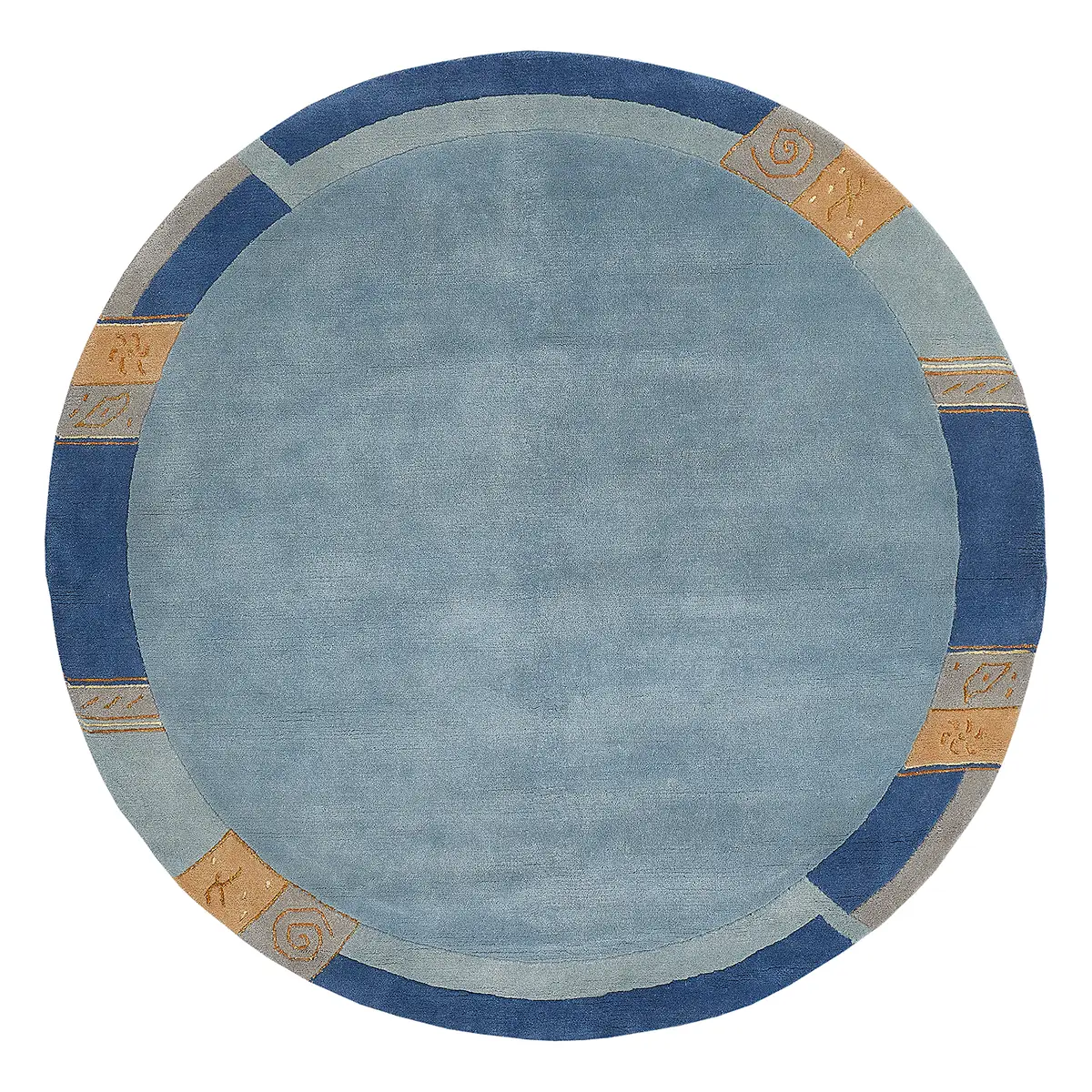 Wollteppich Sola Typ B | Blau