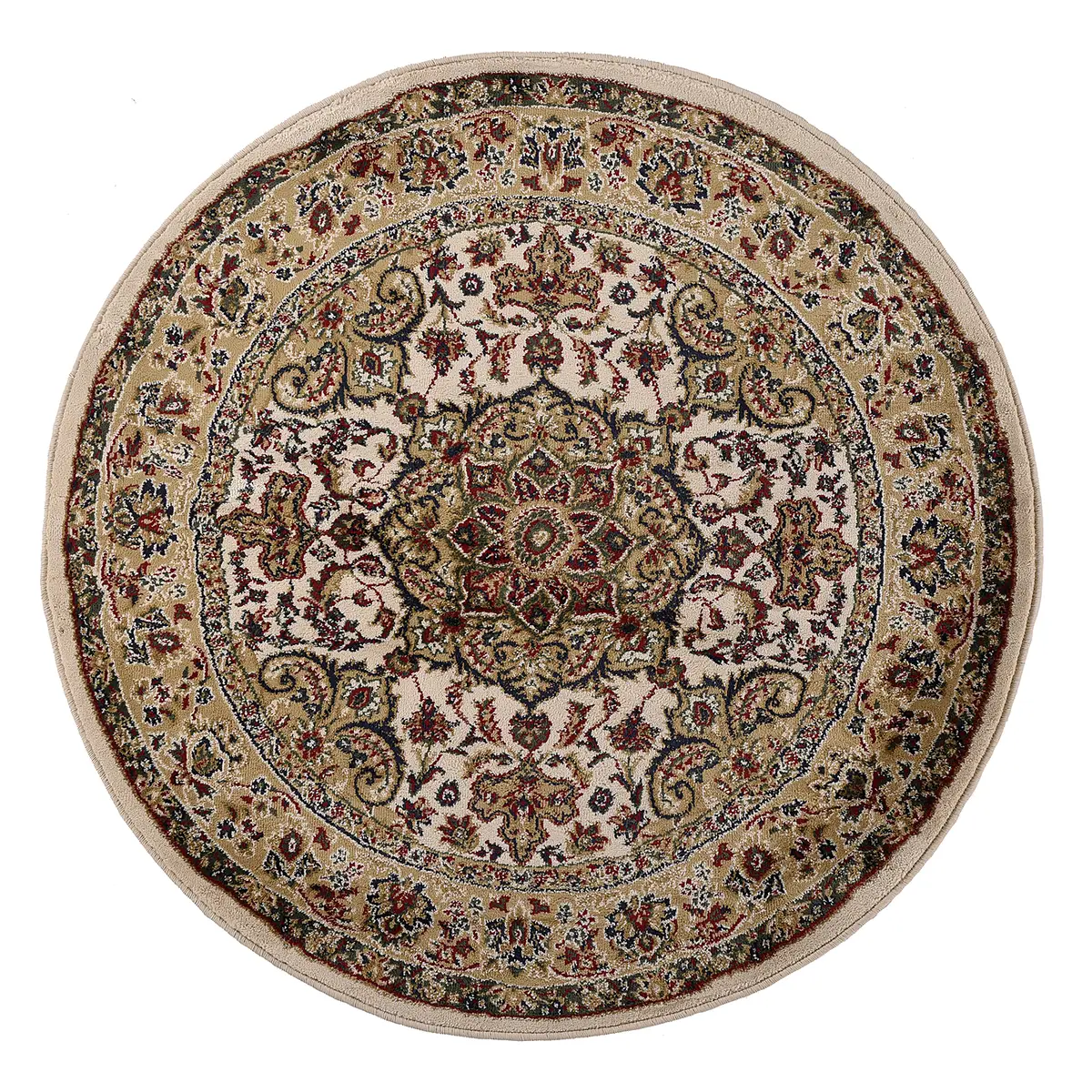 Kurzflorteppich Hamadan Beige/Beige 240 x 240cm Flachgewebe
