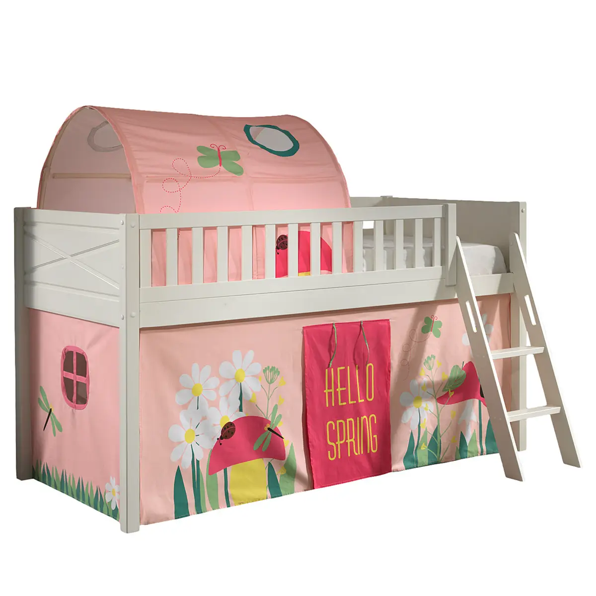 Spielbett 90 x 200cm Weiß/Apricot | Weiß