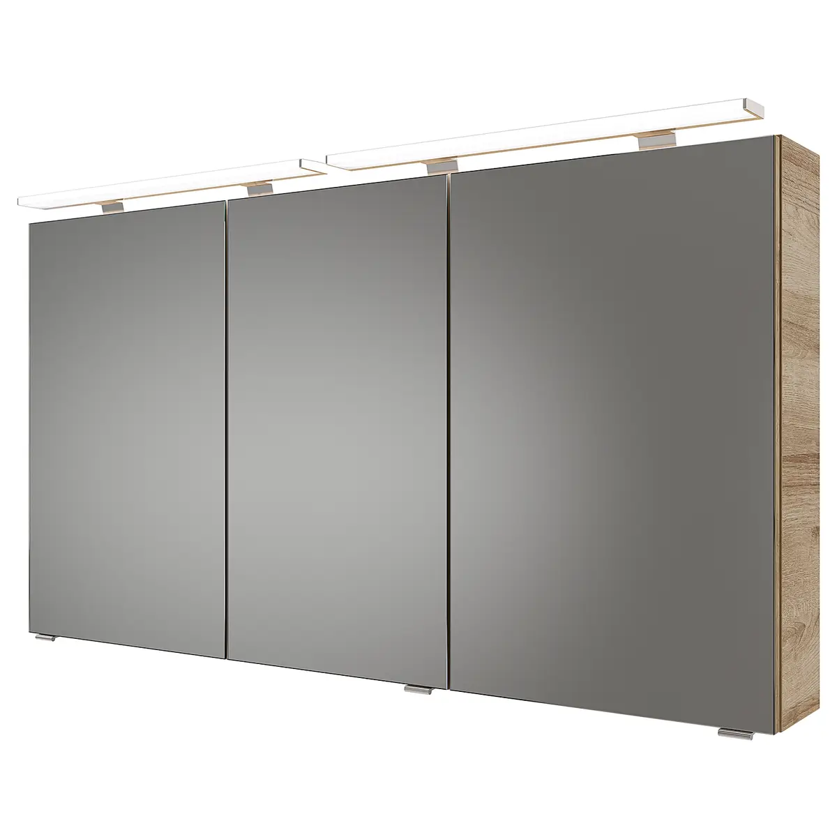 Spiegelschrank 6025 3-türig 130cm | Braun