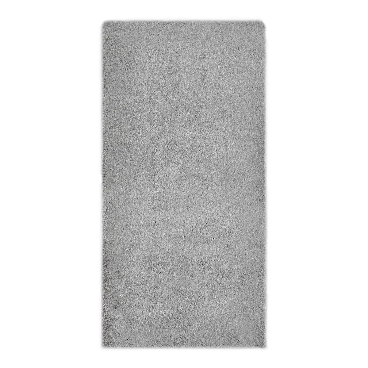Hochflorteppich Como 60 x 120cm Grau/Grau | Grau