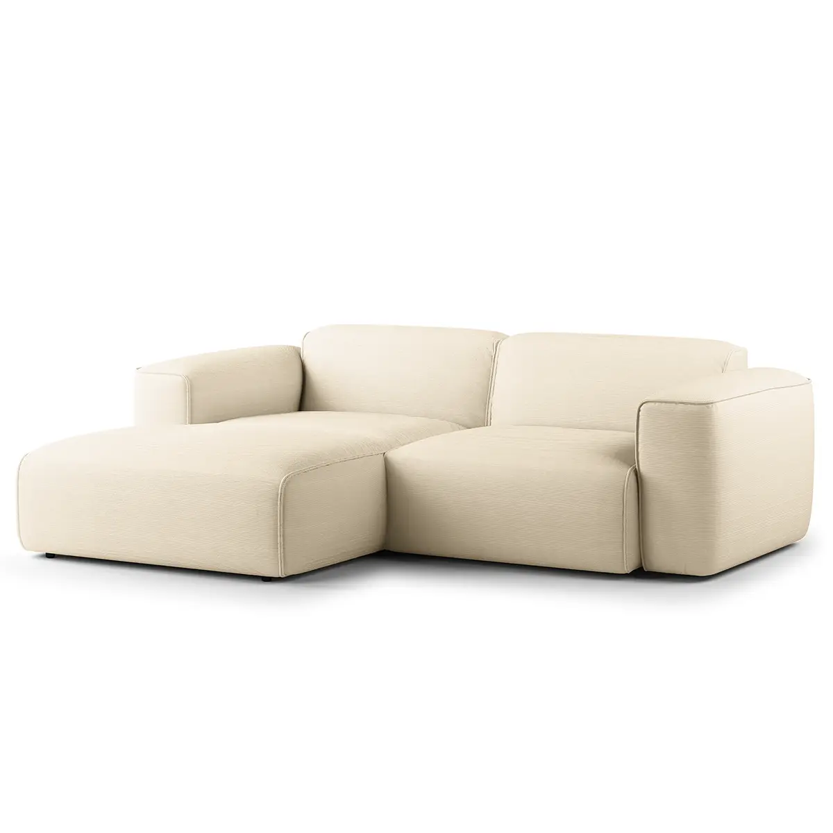 Ecksofa mit XL-Longchair Snor | Beige