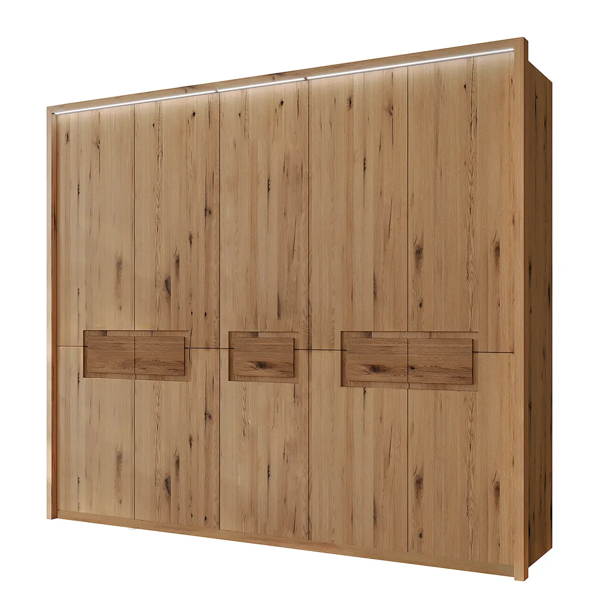 Massiver Drehtürenschrank 252cm Braun | Braun