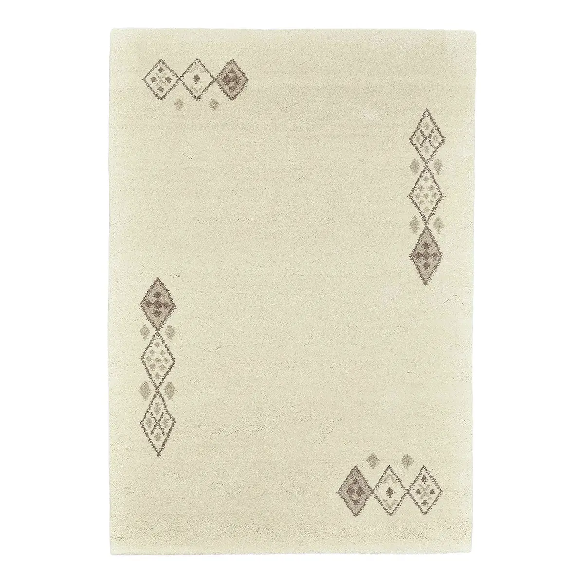 Wollteppich Taza Royal 609 Rund Weiß 200 x 250cm | Weiß