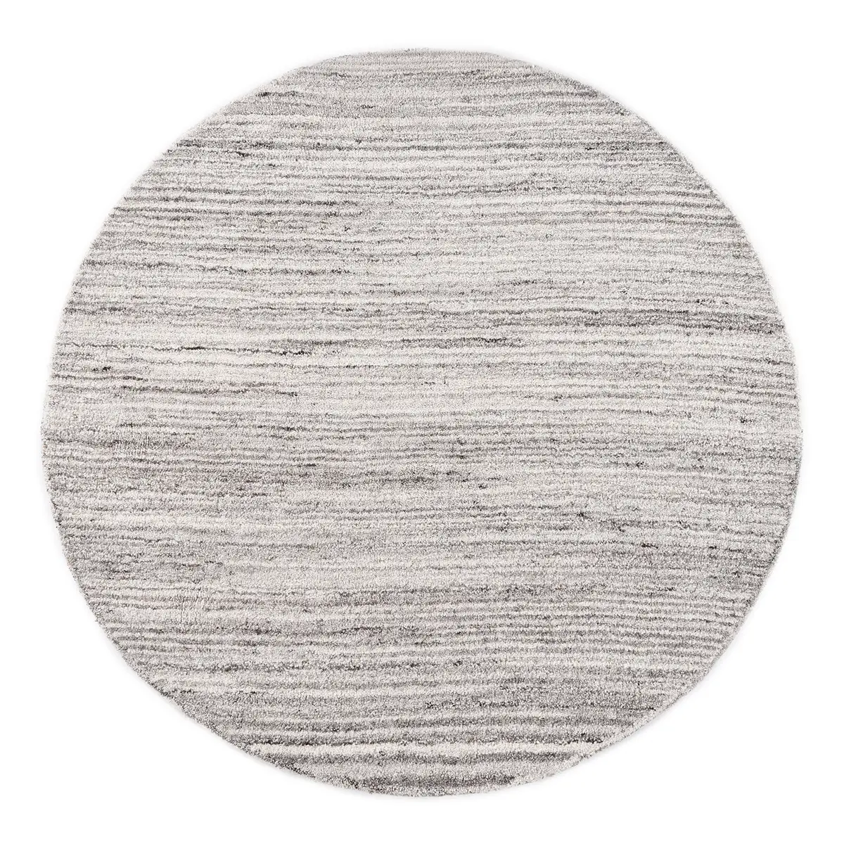 Royal Berber Uni Rund Teppich | Grau