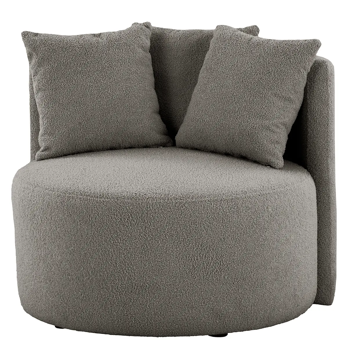 Sessel Lopala Grau Bouclé Stoff | Grau