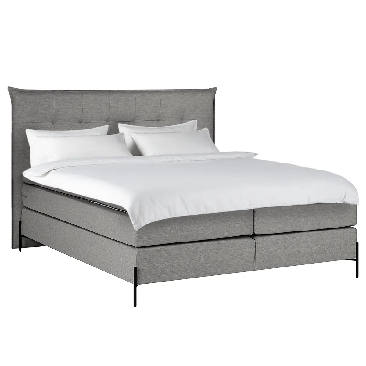 Boxspringbett Temre | Grau