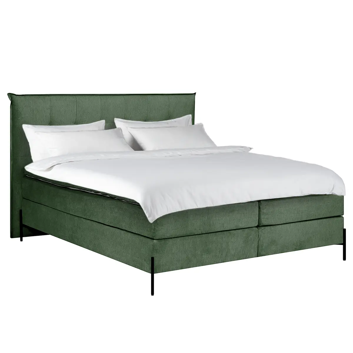 Boxspringbett Temre 180 x 200cm Microfaser Orela Grün | Grün