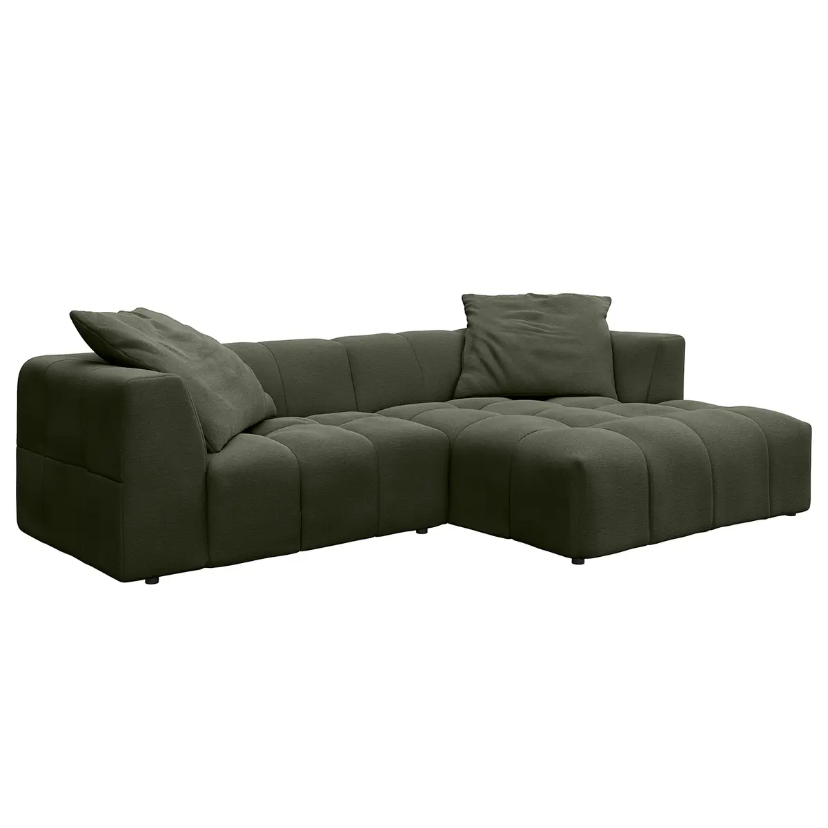 Ecksofa Grün Webstoff Saia | Grün