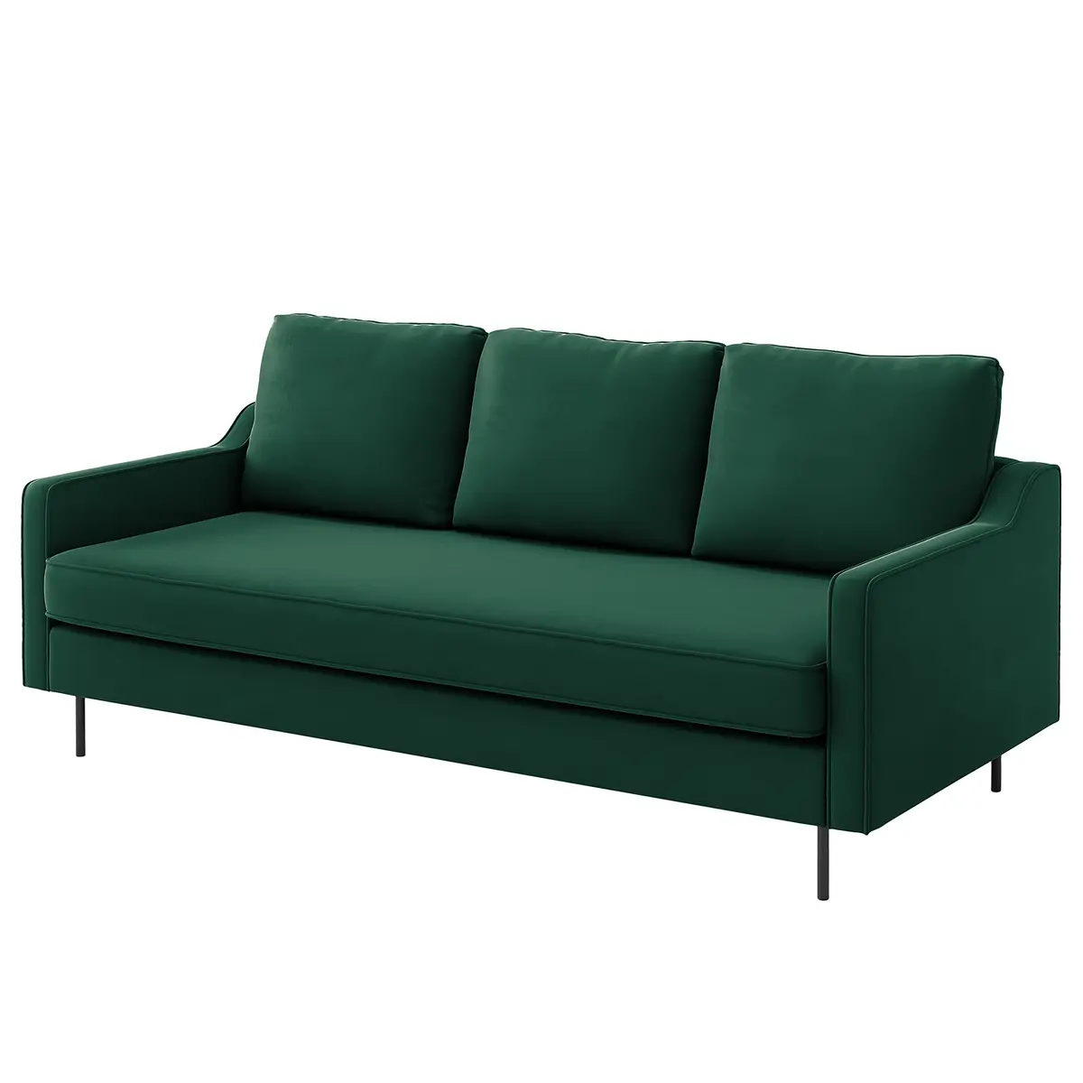 3-Sitzer Sofa Brocheros Grün Samt Ravi | Grün