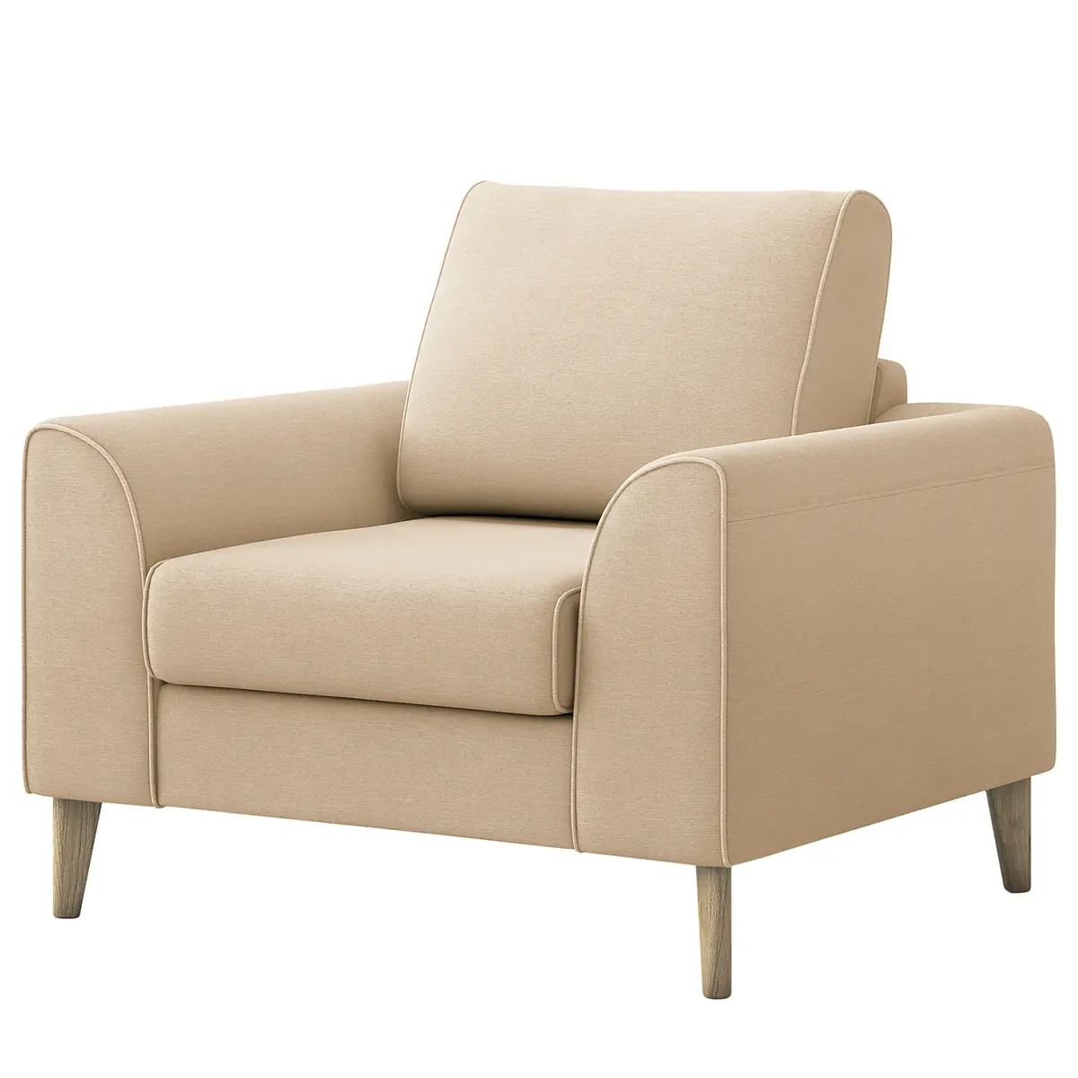 Sessel Esturu Beige Webstoff Meara | Beige