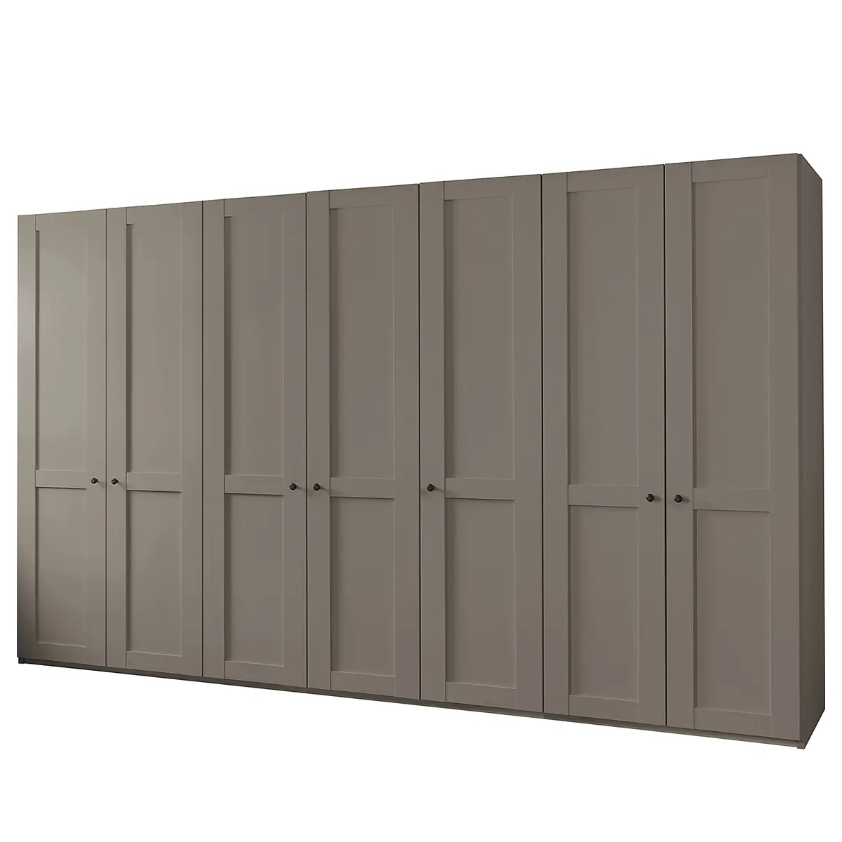 Drehtürenschrank 344cm Grau/Taupe ohne Spiegeltür/-en | Grau