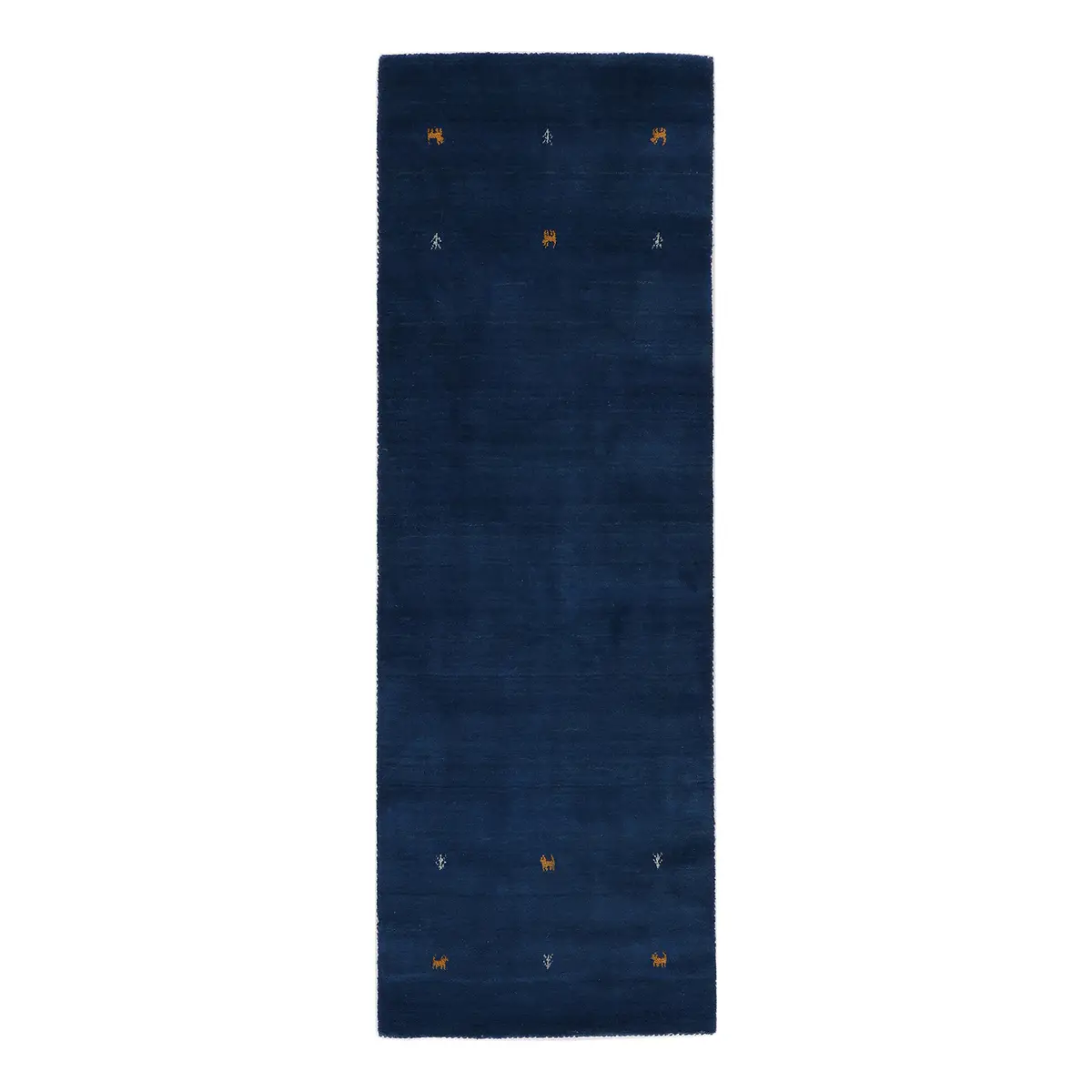 Läufer Gabbeh Uni 80 x 300cm Blau/Blau | Blau