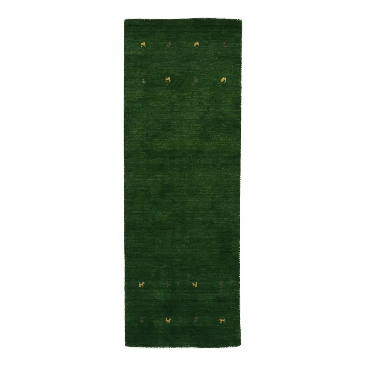 Läufer Gabbeh Uni 75 x 240cm Grün | Grün