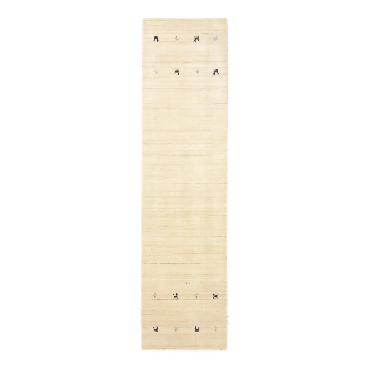 Läufer Gabbeh Uni 60 x 180cm Weiß/Weiß | Weiß