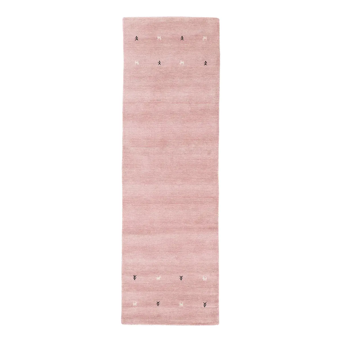 Läufer Gabbeh Uni 75 x 240cm Pink/Pink | Pink