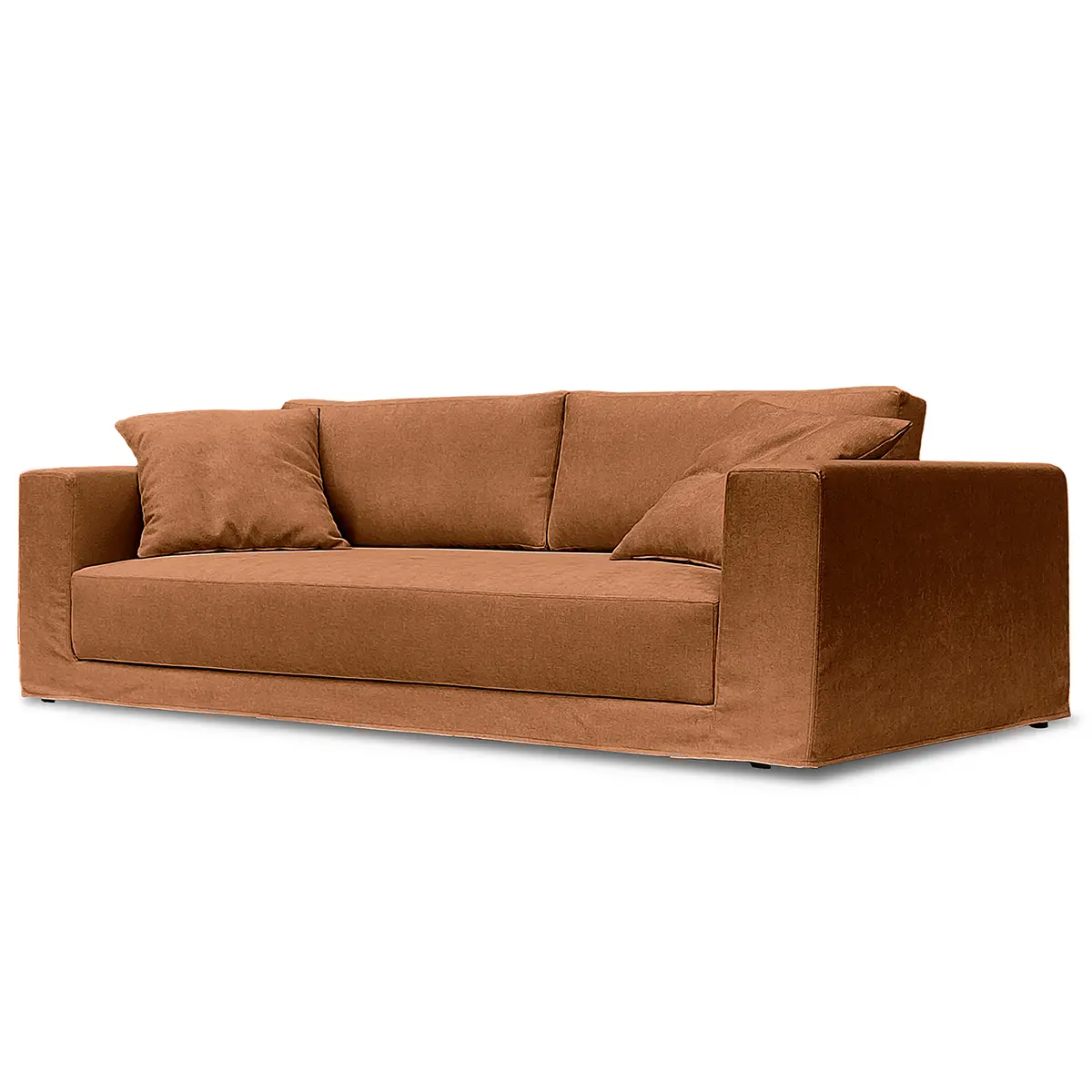 3-Sitzer Sofa mit Wechselbezug Kupfer/Kupfer Webstoff Stormy