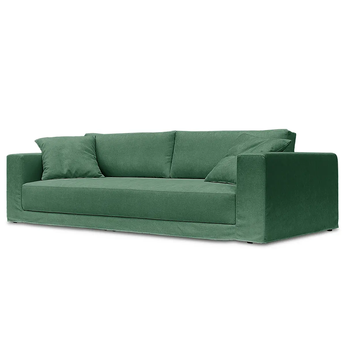 Big-Sofa mit Wechselbezug Grün/Grün Webstoff Stormy | Grün