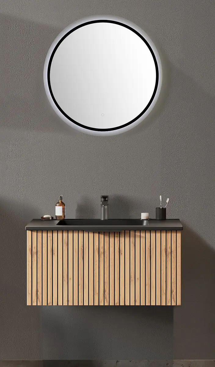 Badezimmerset 2-tlg Mineral Typ A | Braun