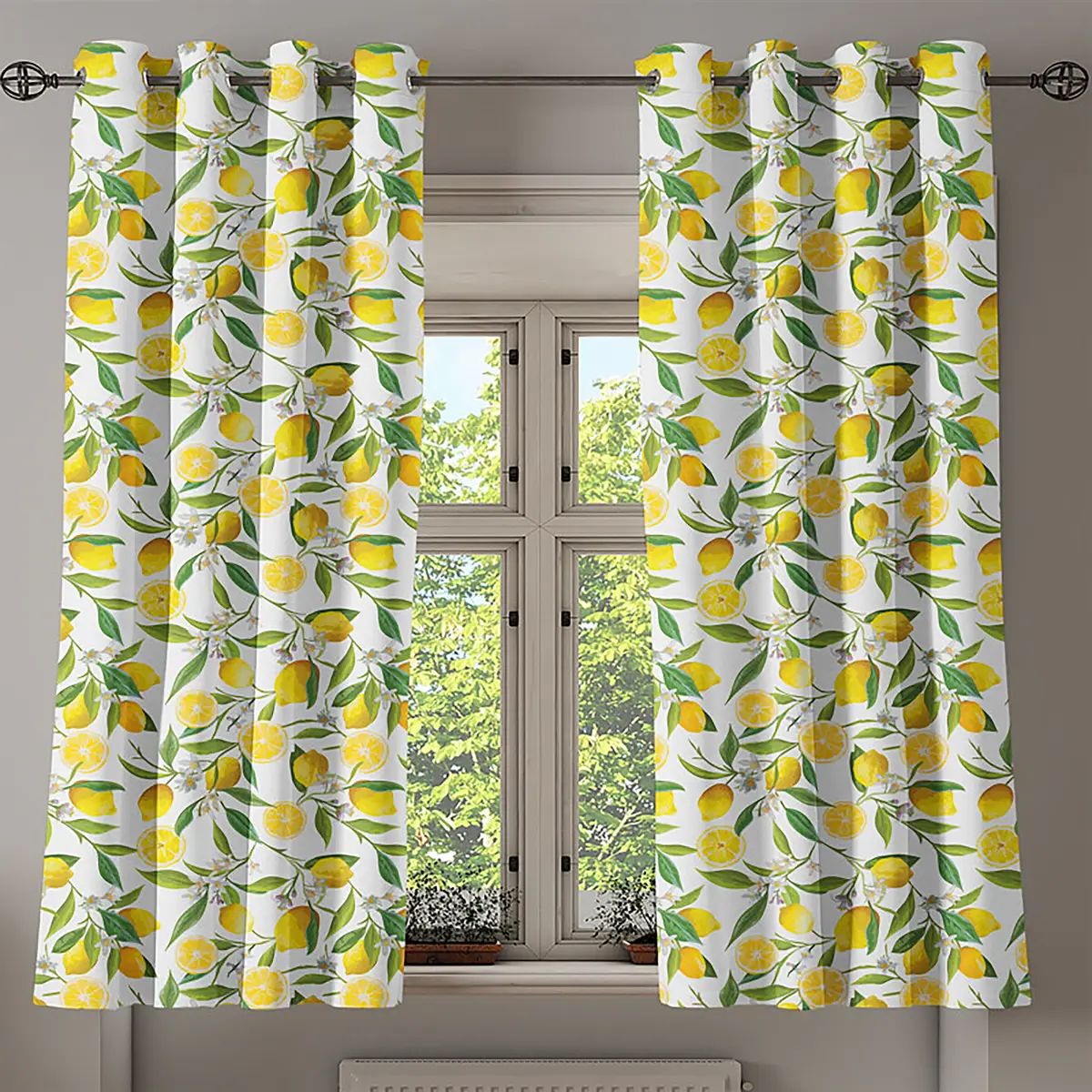 Ösenvorhang Lemons | Gelb