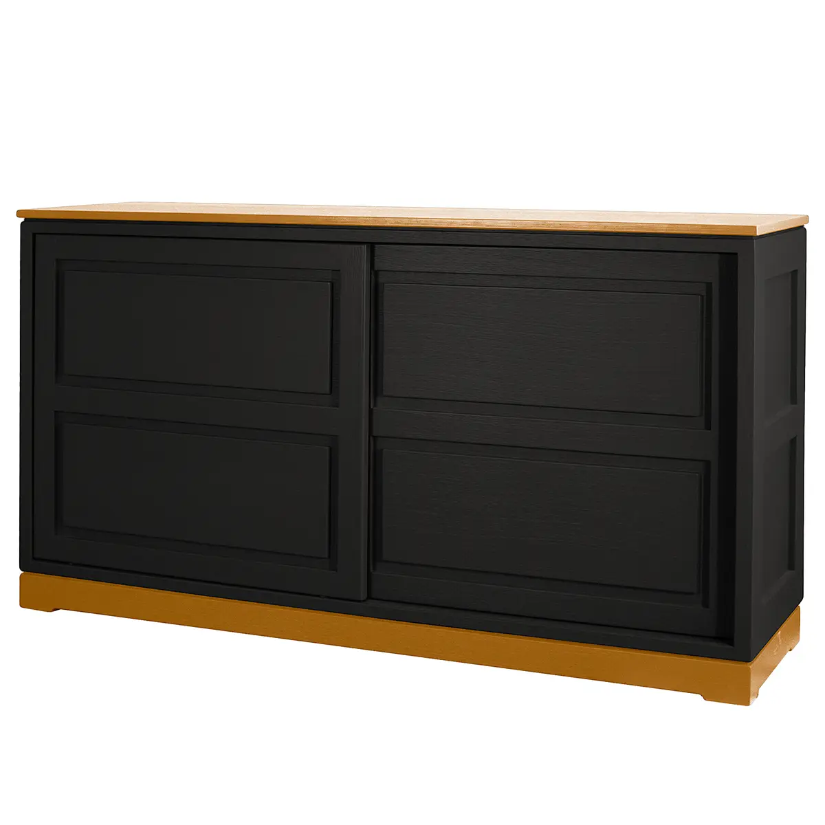 Sideboard Geriffelt Typ E | Schwarz