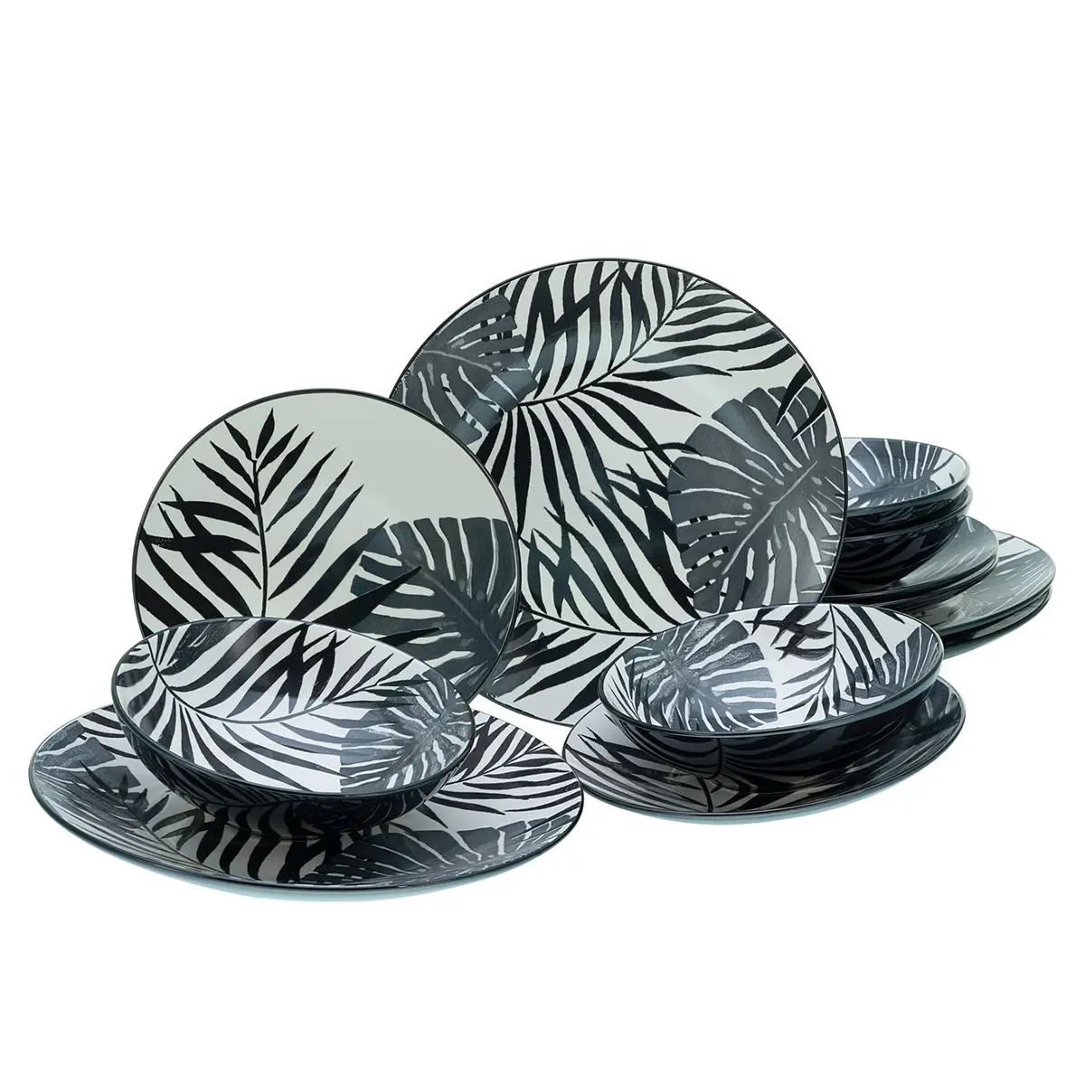 Tafelservice Tropicana | Schwarz
