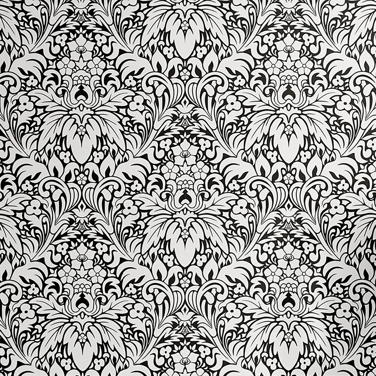 Tapete White Damask 90cm | Grau