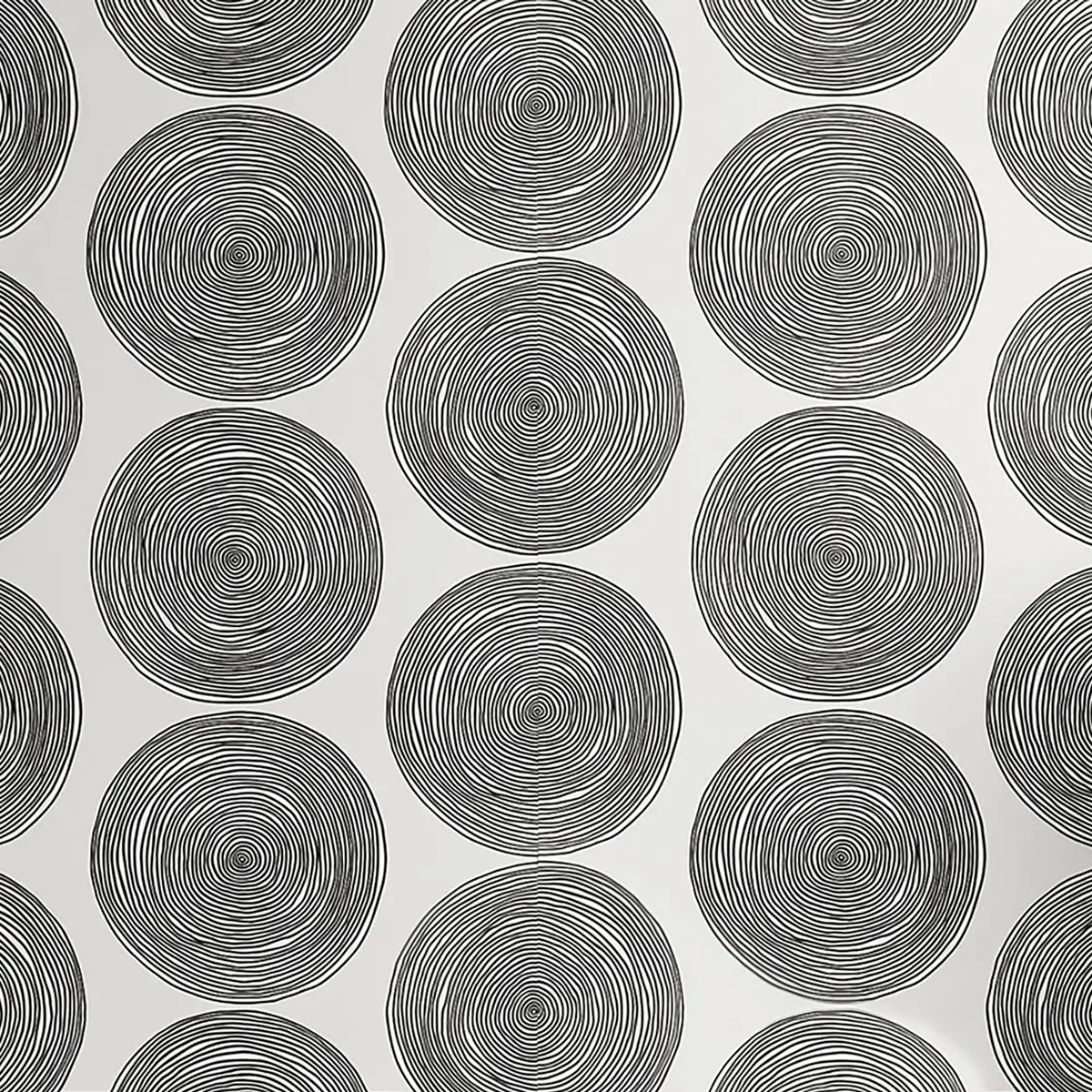 Tapete Black and White Squiggle 90cm | Schwarz
