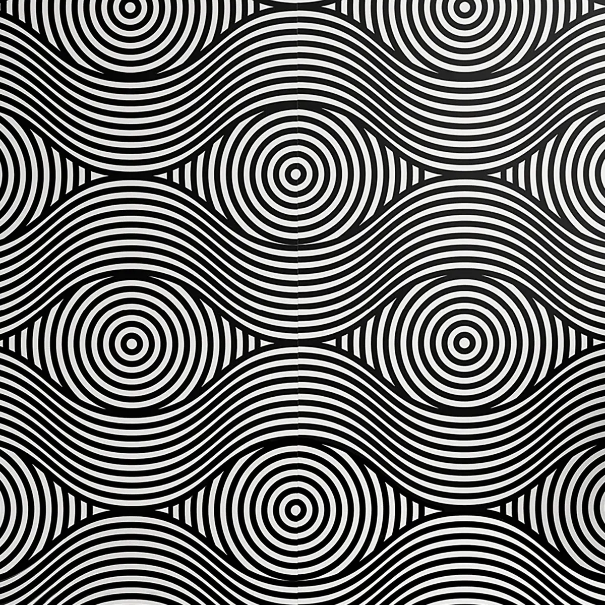 Tapete Psychedelic 180cm | Grau