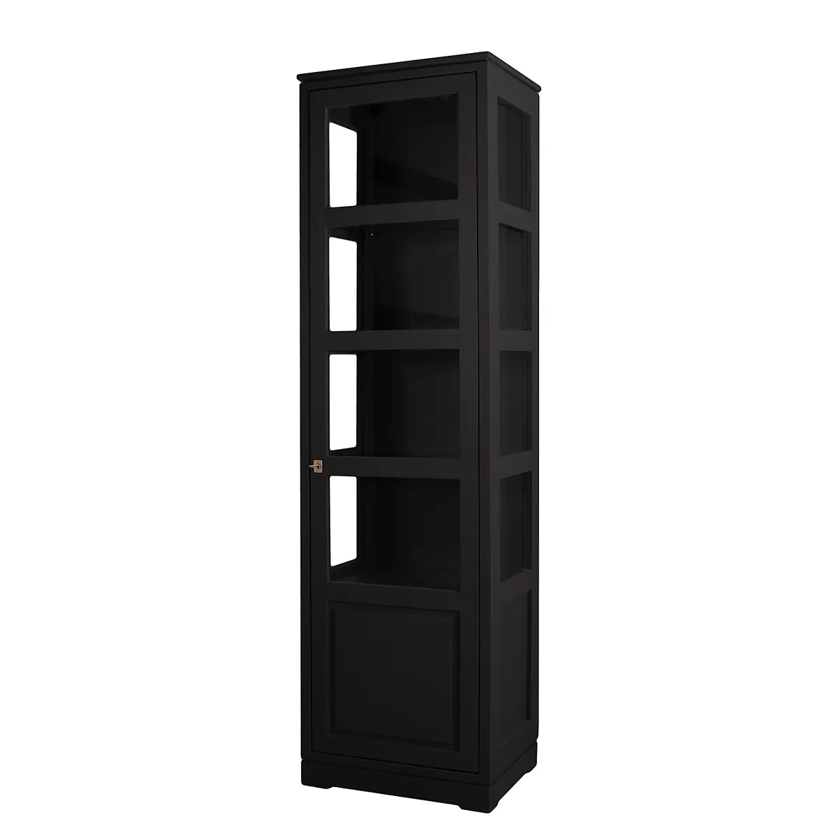 Vitrinenschrank Glatt Typ A | Schwarz